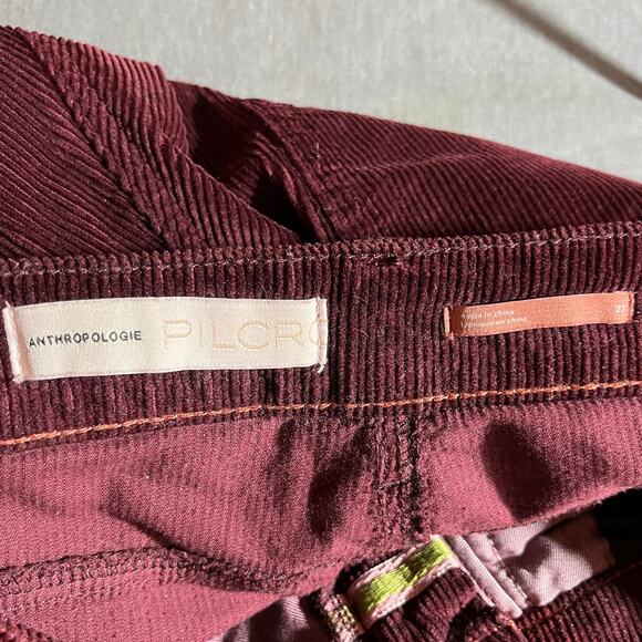 Anthropologie Pilcro Pants Womens 27 Red Two-Tone‎ Corduroy High Rise Slim - Picture 6 of 12